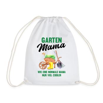 Garten Mama Lustiger Spruch Geschenk Damen - Turnbeutel - Weiß - Vorne