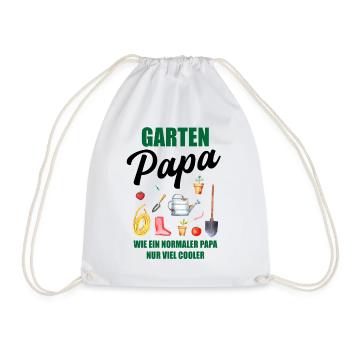 Garten Papa Lustiger Spruch Geschenk Herren - Turnbeutel - Weiß - Vorne