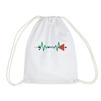 Snooker Game gamer Snooker table Snooker balls - Drawstring Bag - white - Front