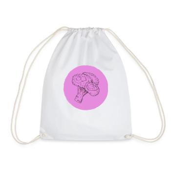 Broccoli - Drawstring Bag - white - Front