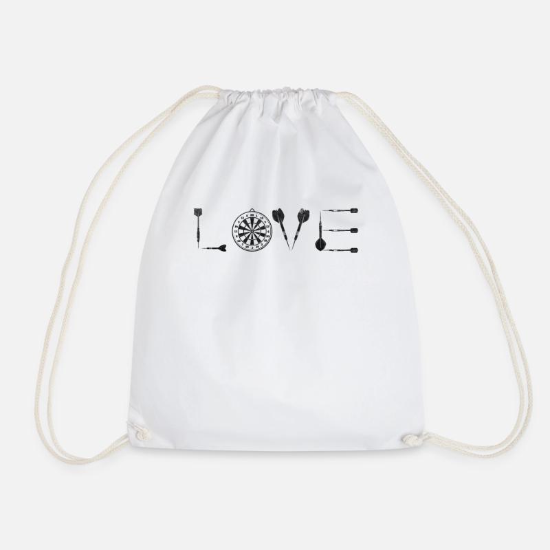Fléchettes LOVE Jeu de fléchettes Jeu de fléchettes Jeux de fléchettes - Sac de sport léger - blanc
