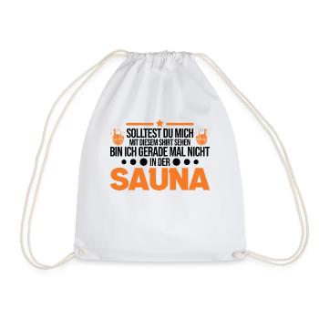 Sauna Shirt Saunieren Saunagänger - Turnbeutel - Weiß - Vorne