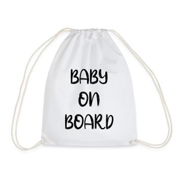 Bébé à bord - Sac de sport léger - blanc - Devant