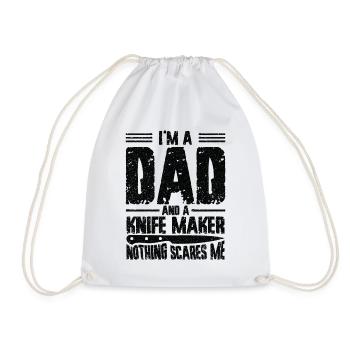 Knifemaking Knife Making Bladesmith Smithing Knife - Drawstring Bag - white - Front