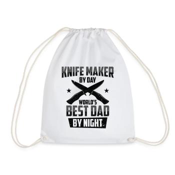 Knifemaking Knife Making Bladesmith Smithing Knife - Drawstring Bag - white - Front