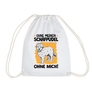 Ohne meinen Schafpudel ohne mich Hütepudel - Turnbeutel - Weiß - Vorne