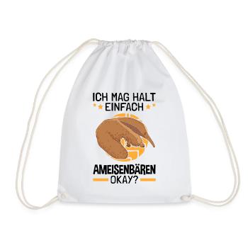 Ich mag einfach Ameisenbären Ameisenfresser - Turnbeutel - Weiß - Vorne