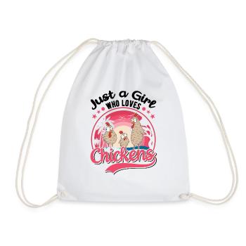 Chicken Girls Chicken Coop - Drawstring Bag - white - Front