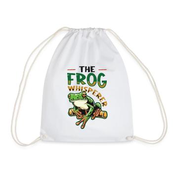 The Frog Whisperer - Drawstring Bag - white - Front
