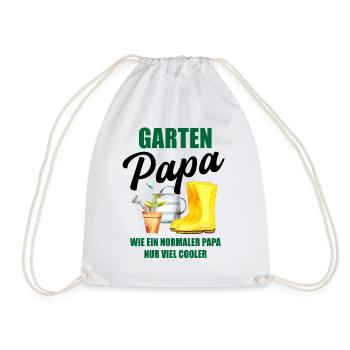 Garten Papa Lustiger Spruch Geschenk Herren - Turnbeutel - Weiß - Vorne