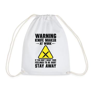 Knifemaking Knife Making Bladesmith Smithing Knife - Drawstring Bag - white - Front