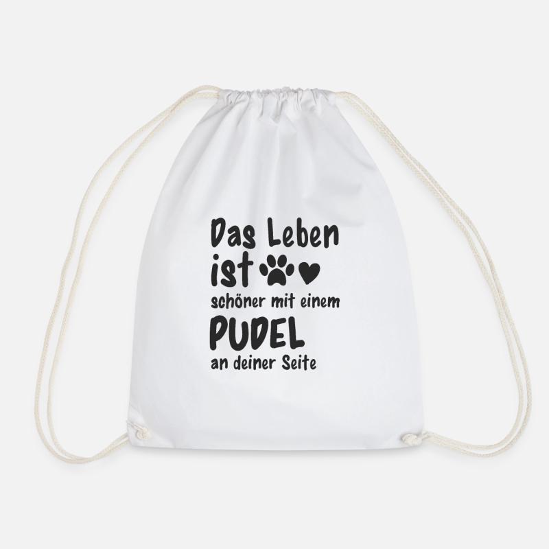 Pudel machen das Leben schöner - Turnbeutel - Weiß
