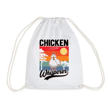 Poulet Chuchoteur Éleveur de poulet - Sac de sport léger - blanc - Devant