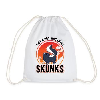 Stinktier Junge Skunk - Turnbeutel - Weiß - Vorne