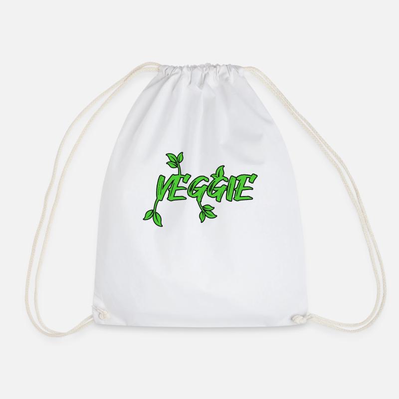 Vegan Veggie - Turnbeutel - Weiß