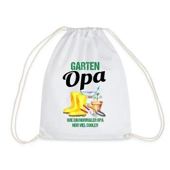 Garten Opa Lustiger Spruch Geschenk Herren - Turnbeutel - Weiß - Vorne