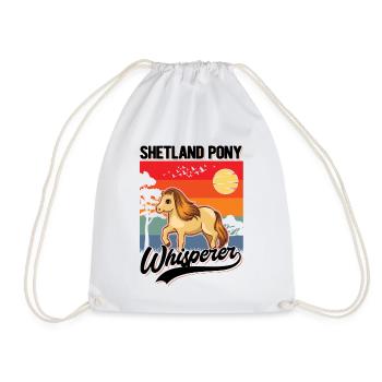 Shetland Pony Whisperer Shetland-Poney Shetty - Sac de sport léger - blanc - Devant