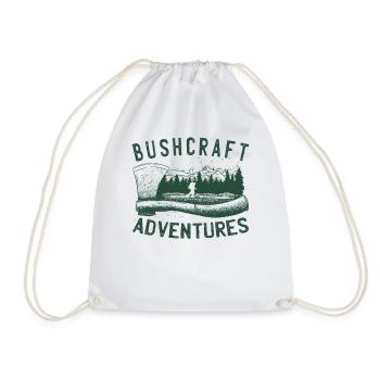 Bushcrafter Survival offroads Outdoor Camping - Drawstring Bag - white - Front