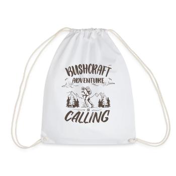 Bushcrafter Survival Hiking Outdoor Camping - Drawstring Bag - white - Front