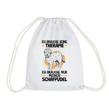 Ich brauche nur meinen Schafpudel Hütepudel - Turnbeutel - Weiß - Vorne