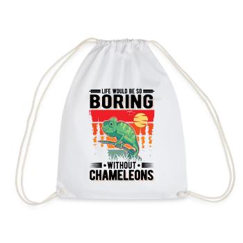 Chameleon Cadeau Caméléon - Sac de sport léger - blanc - Devant