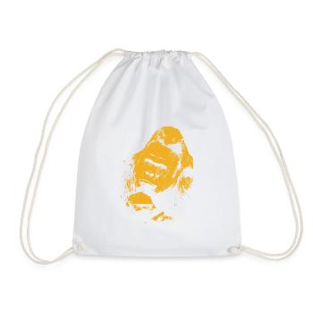 Monkey - Drawstring Bag - white - Front