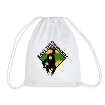 Monkey - Drawstring Bag - white - Front