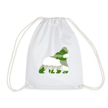 Monkey - Drawstring Bag - white - Front