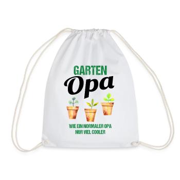 Garten Opa Lustiger Spruch Geschenk Herren - Turnbeutel - Weiß - Vorne