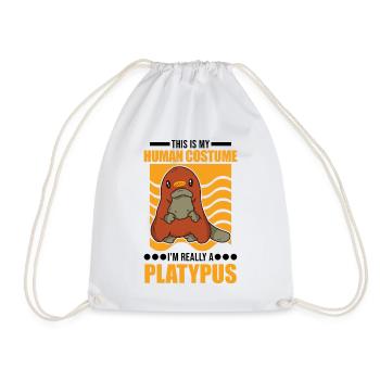 Costume d’ornithorynque d’Halloween - Sac de sport léger - blanc - Devant