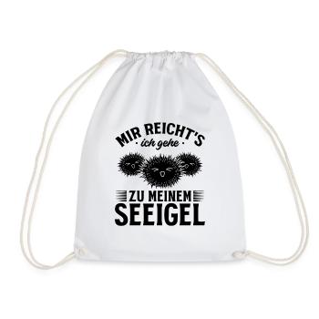 Mir Reicht's Ich Gehe Zu Meinem Seeigel - Turnbeutel - Weiß - Vorne