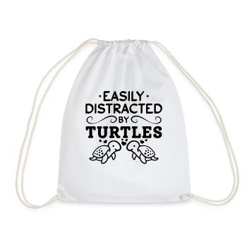 Light by Turtles I Sea Turtle Lover Cute Turtle - Drawstring Bag - white - Front