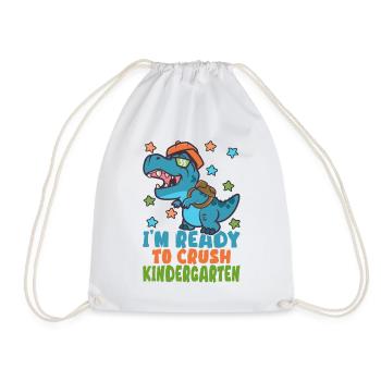 Kindergarten Education Kids Dinosaur Lover T-Rex - Drawstring Bag - white - Front