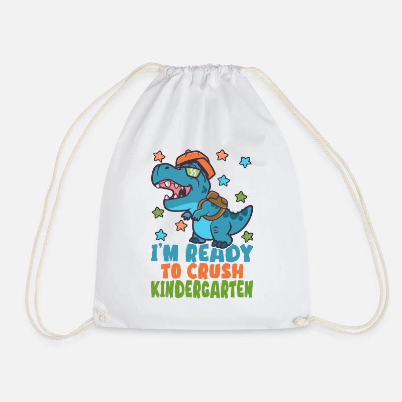 Kindergarten Bildung Kinder Dinosaurier-Liebhaber - Turnbeutel - Weiß