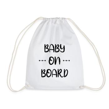 Bébé à bord Hearts - Sac de sport léger - blanc - Devant