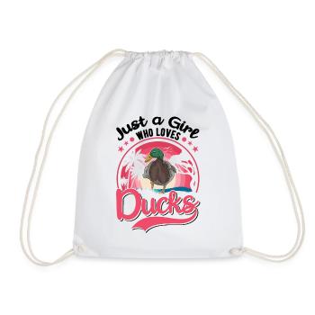 Duck Girl Duck Breeder Cadeau - Sac de sport léger - blanc - Devant