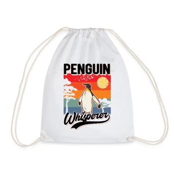 Pinguin Flüsterer Penguin Whisperer - Drawstring Bag - white - Front