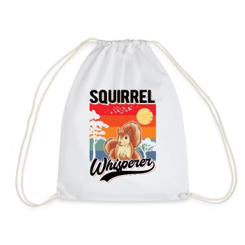 Eichhörnchen Flüsterer Squirrel Whisperer - Drawstring Bag - white - Front
