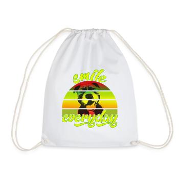 American Bully smile everyday Regenbogenfarben - Turnbeutel - Weiß - Vorne