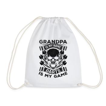 Grand-père est mon nom Darts est mon jeu Joueur de fléchettes - Sac de sport léger - blanc - Devant