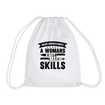 Knifemaking Knife Making Bladesmith Smithing Knife - Drawstring Bag - white - Front