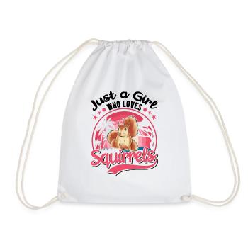 Squirrel Girl Squirrel Grey Squirrel - Drawstring Bag - white - Front