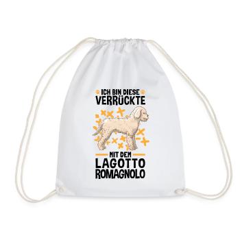 Verrückte mit dem Lagotto Romagnolo Wasserhund - Turnbeutel - Weiß - Vorne
