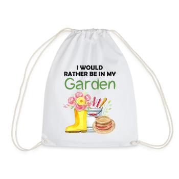Garten Lustiger Spruch Hobbygärtner Geschenkidee - Turnbeutel - Weiß - Vorne