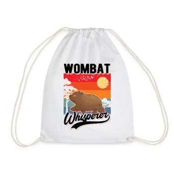 Wombat Flüsterer Wombat Whisperer - Turnbeutel - Weiß - Vorne