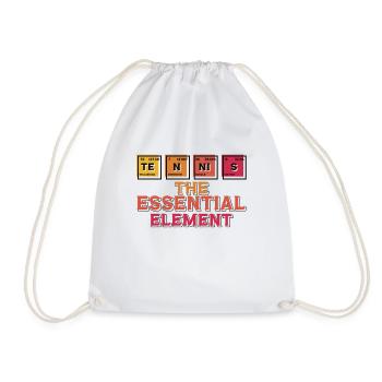 Tennis Das Essentielle Element Lustiges Tennis - Turnbeutel - Weiß - Vorne
