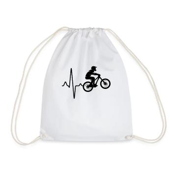 Rythme cardiaque en vélo de montagne - Sac de sport léger - blanc - Devant