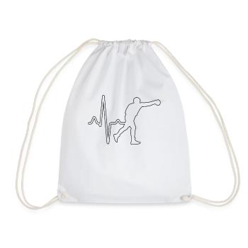 Battements de cœur de boxe - Sac de sport léger - blanc - Devant