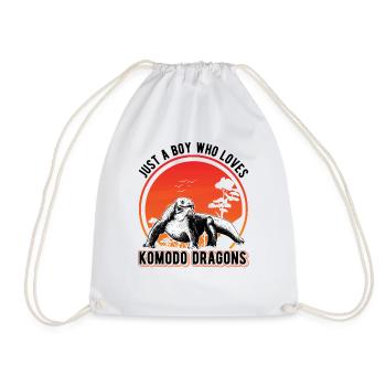 Komodo dragon monitor lizard - Drawstring Bag - white - Front