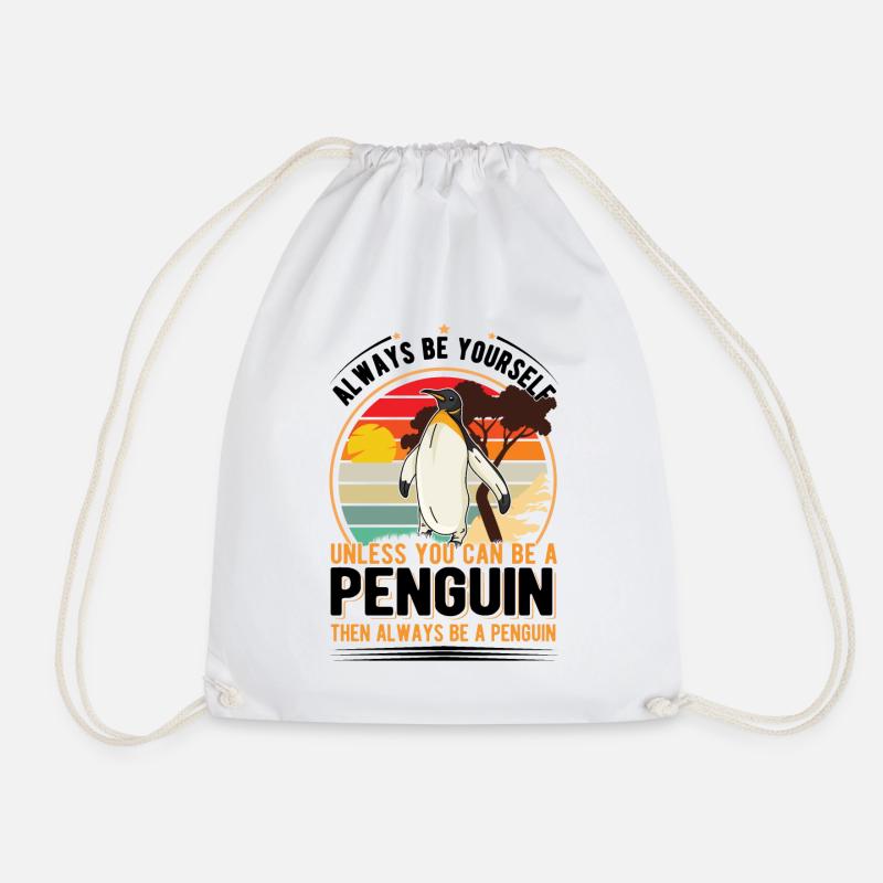 Pinguin Geschenk Penguin - Turnbeutel - Weiß